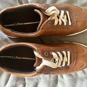 Llbean sneakers size 8.5 brown leather were only few times